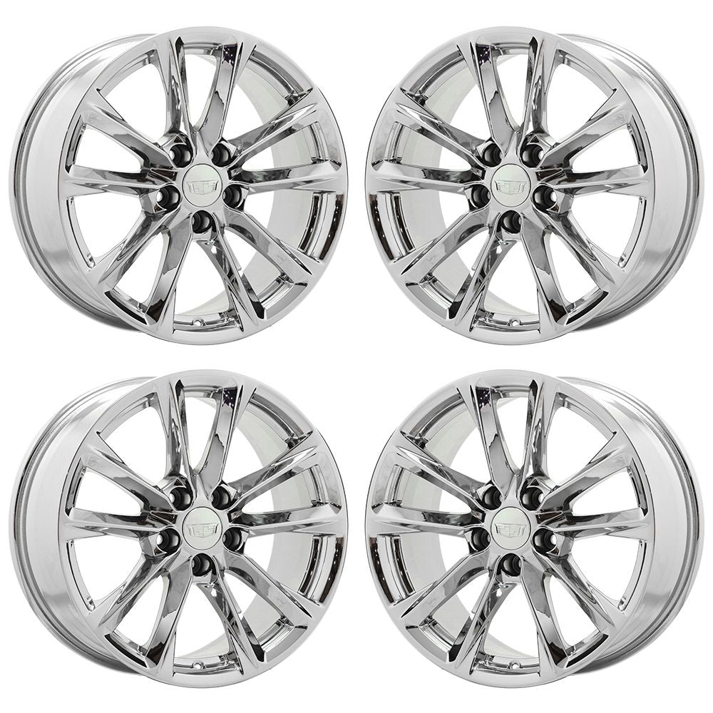18" Cadillac CT4 V-Series ATS Bright Chrome wheels rims Factory OEM Set 4859